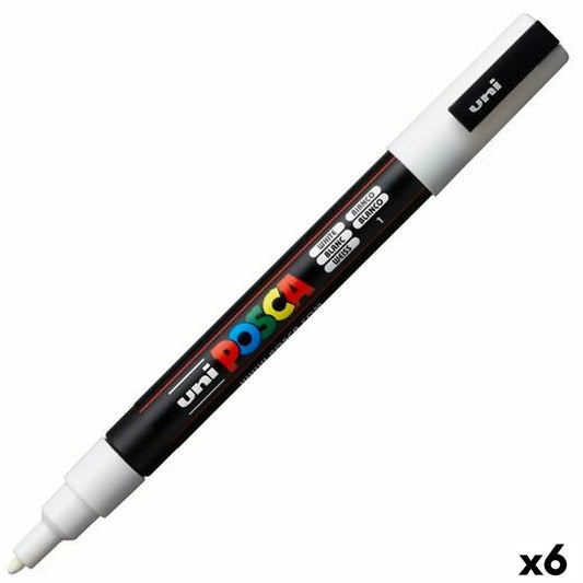 Marker POSCA PC-3M Weiß (6 Stück)