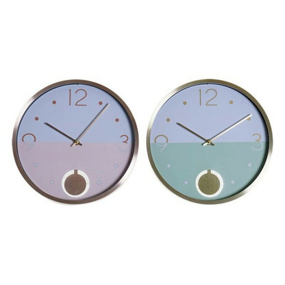 Wanduhr DKD Home Decor Aluminium Kristall 30 x 5 x 30 cm (2 Stück) (12 Stück) (2 pcs)